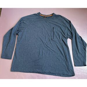 Ridgecut Men's 2XL Blue Long Sleeve Active Shirt with Zip‎ Pocket
